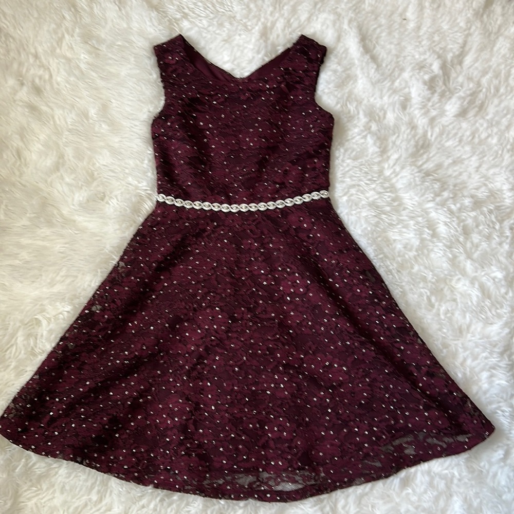 Speechless Little Girls Glitter Lace Dress